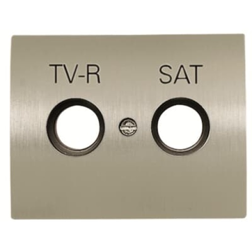 Cover TV-RSAT SAT 1 gang Aluminium - Olas