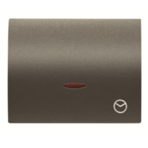 Cover time delayed switch Time indication for Time switch Single push button Aluminium - Olas