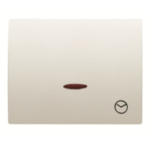 Cover plate Time indication for Time switch Single push button Cream white - Olas