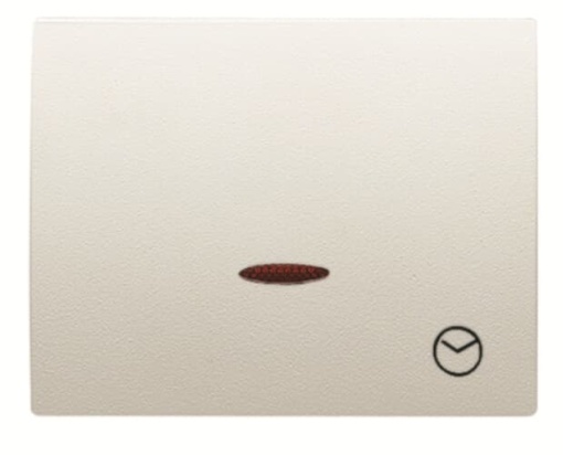 Cover plate Time indication for Time switch Single push button Cream white - Olas