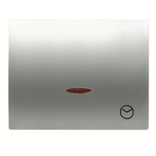 Cover plate Time indication for Time switch Single push button Titanium - Olas