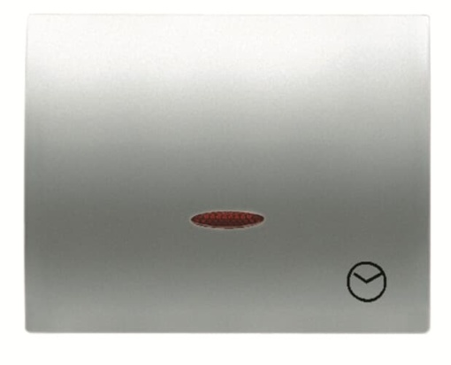 Cover plate Time indication for Time switch Single push button Titanium - Olas