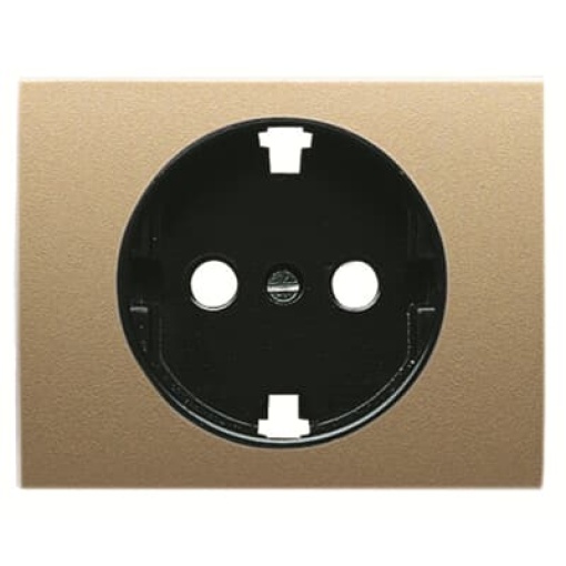Cover socket Schuko Central cover plate for Wall socket Without imprint Beige - Olas