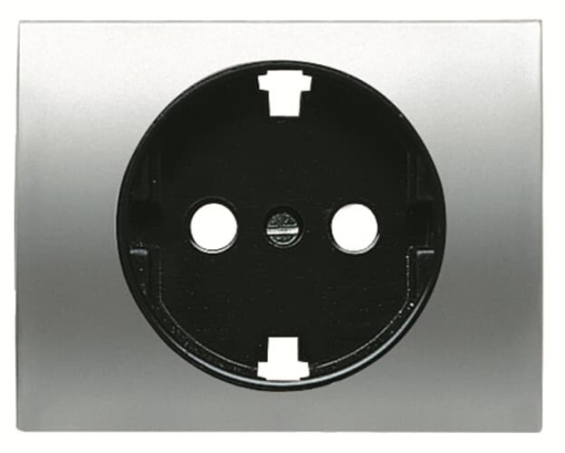 Cover socket outlet Central cover plate for Socket outlet Without imprint Titanium - Olas