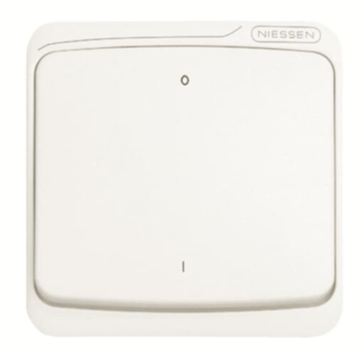 Rocker Characters 0 and 1 for Switchpush button, Single rocker Alpine white - Arco