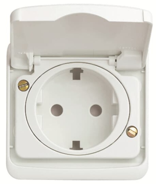 Cover socket outlet Central cover plate for Socket outlet Without imprint Alpine white - Arco