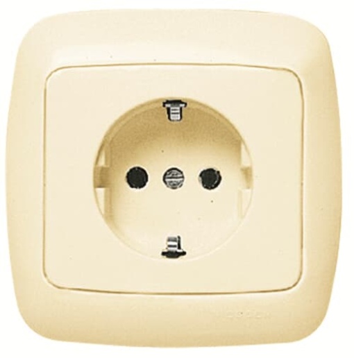 Socket outlet Protective contact SCHUKO Ivory  - Arco