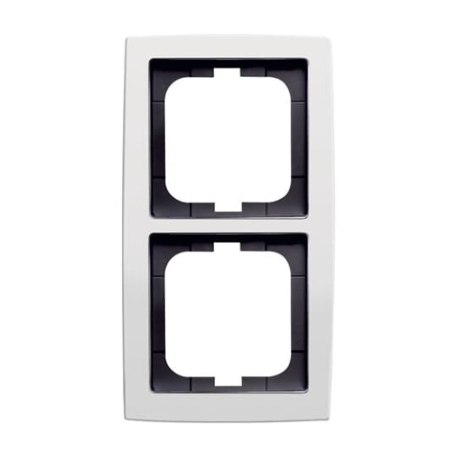 Cover frame 2-gang studio white - solo