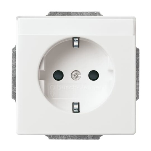 Socket Outlets with label space studio white - Platform 63