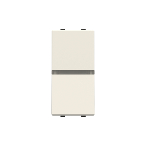 Insertcover Rockerbutton, Off switch 1-pole with LED exchangeable White - Zenit