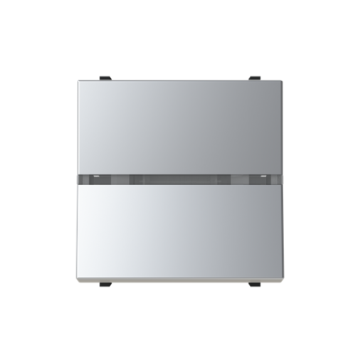 Insertcover Rockerbutton, Off switch 1-pole with LED exchangeable Silver - Zenit