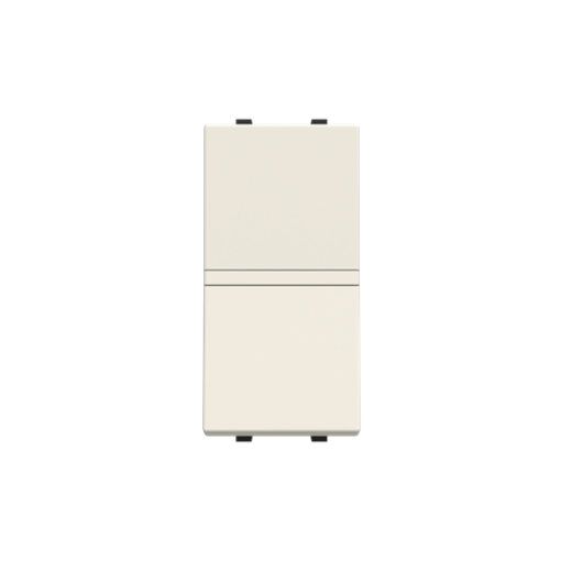 Insertcover Without imprint Push button, Single push button 1P 1NO 0NC 1CO White - Zenit