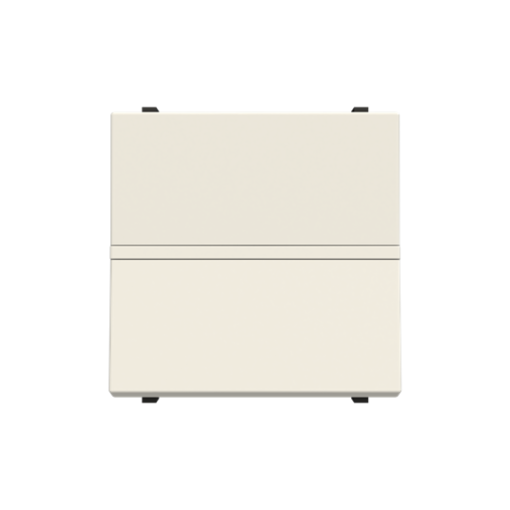 Insertcover Without imprint Push button, Single push button 1P 1NO 0NC 1CO White - Zenit