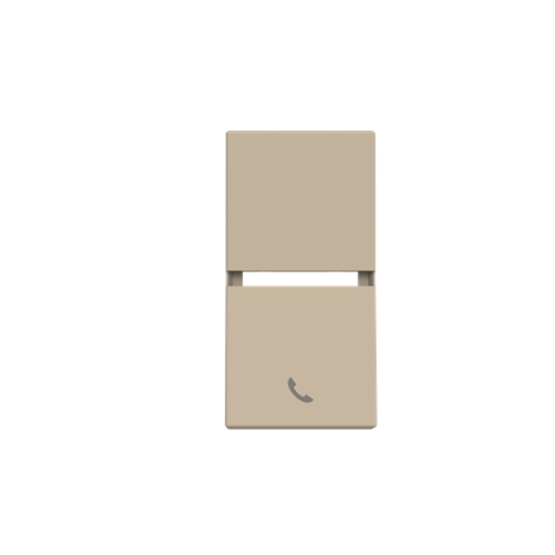 Rocker cover Telephone symbol for Switchpush button, Single rocker Champagne - Zenit