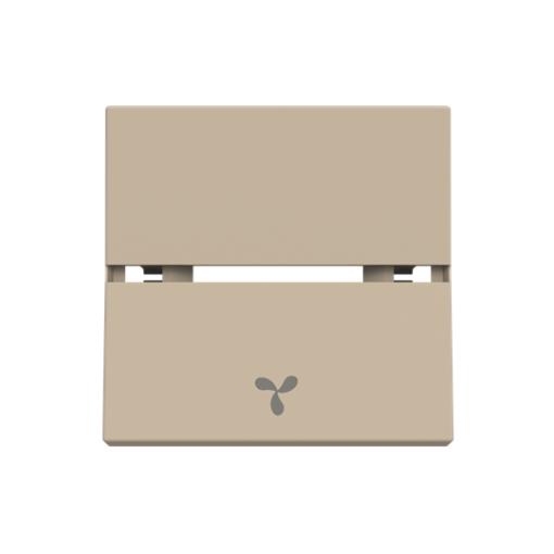 Rocker cover Fan symbol for Cooling, Two-part rocker Champagne - Zenit