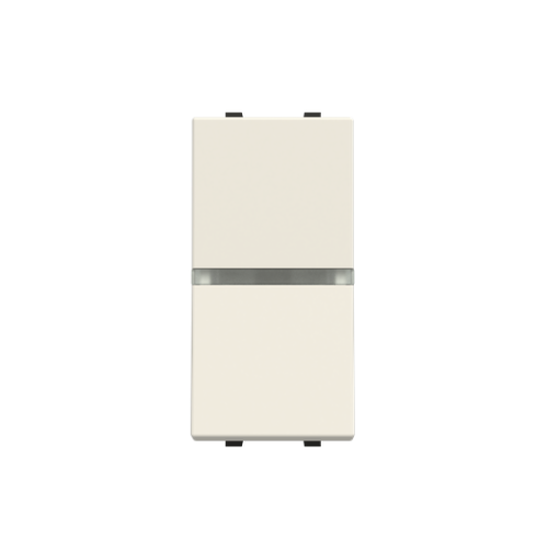 Insertcover Rockerbutton, Two-way switch with LED exchangeable White - Zenit