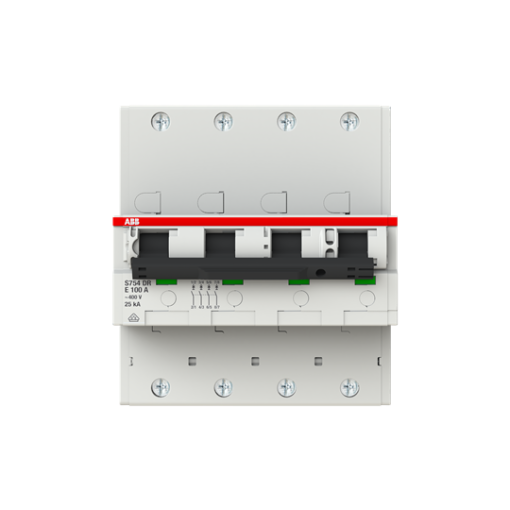 S754DR-E100 sel. main CB E-Char.,25kA,100A,4P