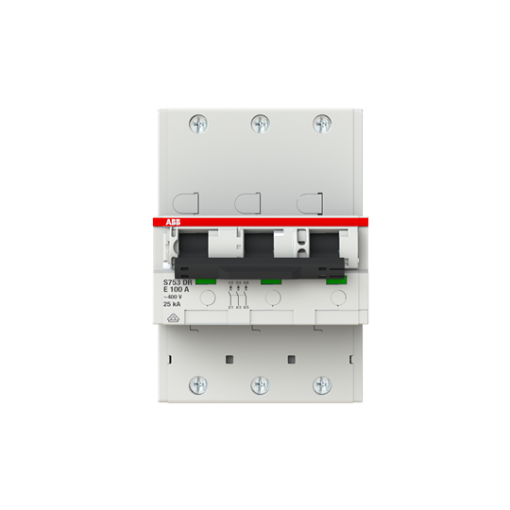 S753DR-E100 sel. main CB E-Char.,25kA,100A,3P