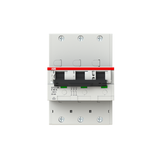 S753DR-E80 sel. main CB E-Char.,25kA,80A,3P
