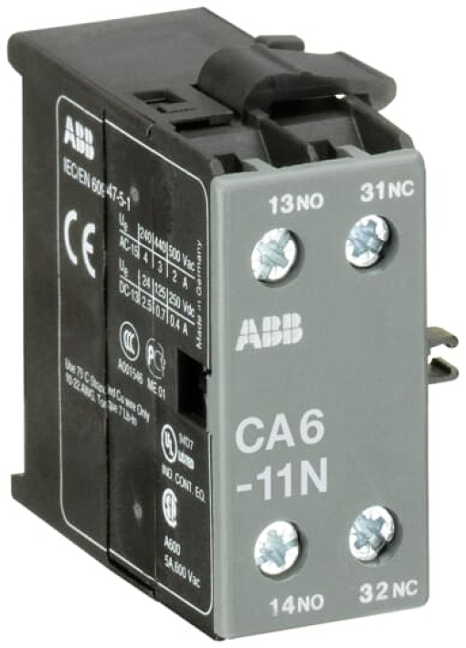 CA6-11N Auxiliary Contact 1NO1NC screw terminal, side mounted