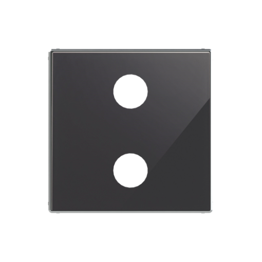 Cover plate Cinch 2 gang Black Glass - Sky Niessen