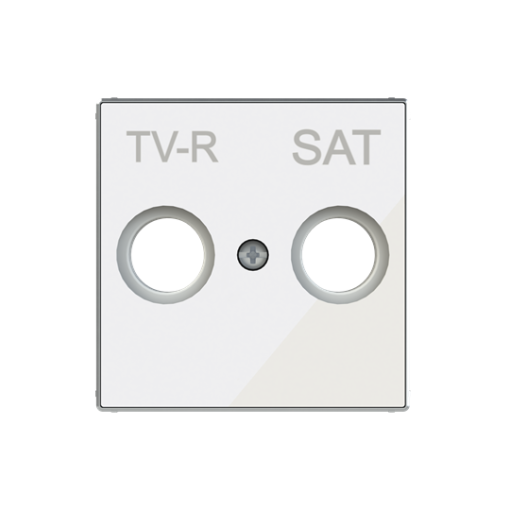 Cover plate SAT 1 gang White Glass - Sky Niessen