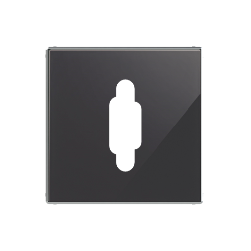 Cover plate VGA 1 gang Black Glass - Sky Niessen