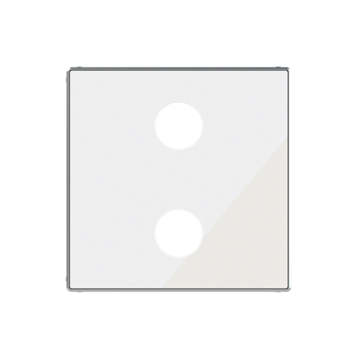 Cover plate Cinch 2 gang White Glass - Sky Niessen