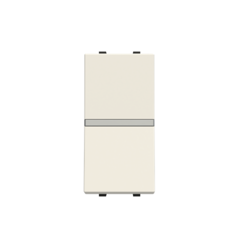 Switch 1-way Double Pole 2-pole switch with LED exchangeable White - Zenit