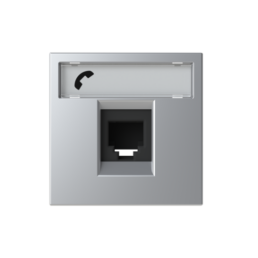 Telephone outlet Telephone 1 gang Silver - Zenit