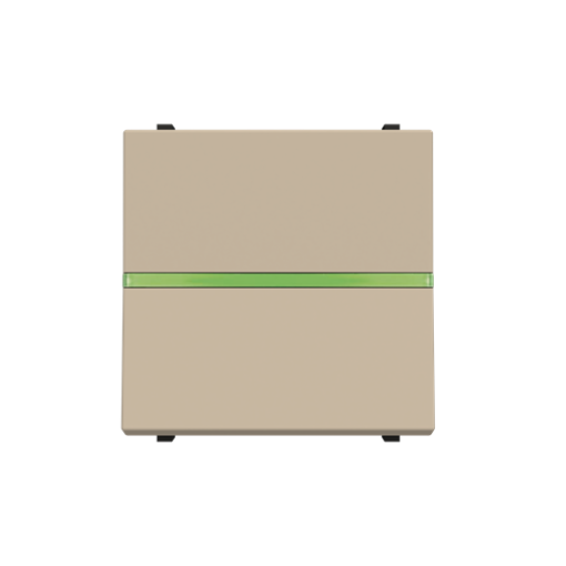 Switch 1-way Rockerbutton Off switch 1-pole with LED exchangeable Champagne - Zenit