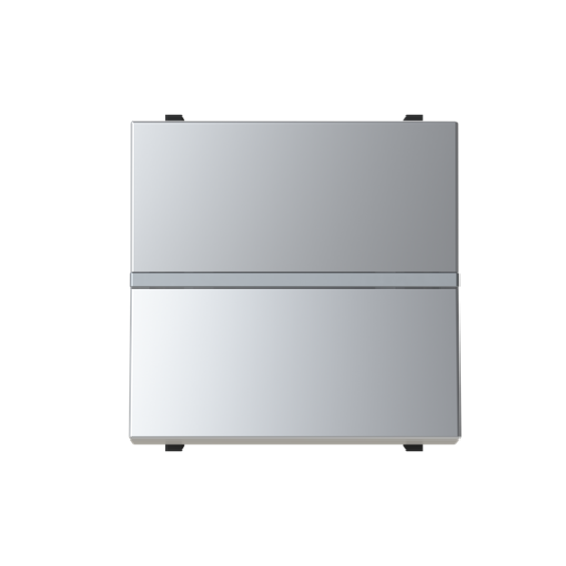 Switch 1-way Double Pole 2-pole switch with LED exchangeable Silver - Zenit