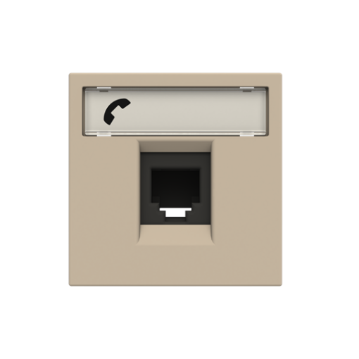 Telephone outlet Telephone 1 gang Champagne - Zenit