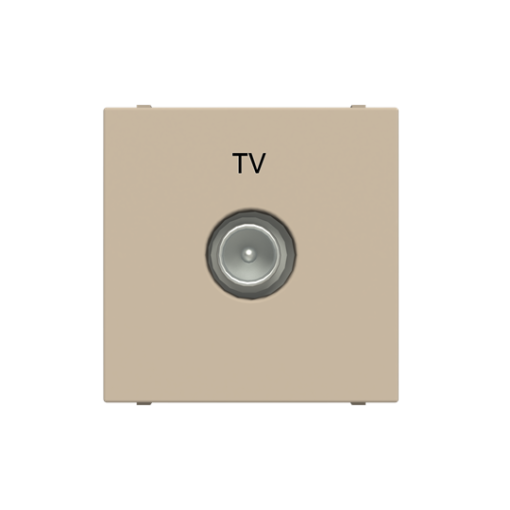 TV outlet SAT 1 gang Champagne - Zenit