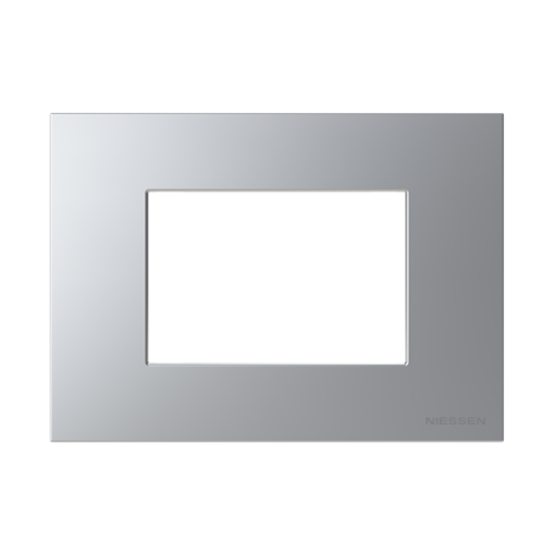 Frame 3 modules 1gang Silver - Zenit