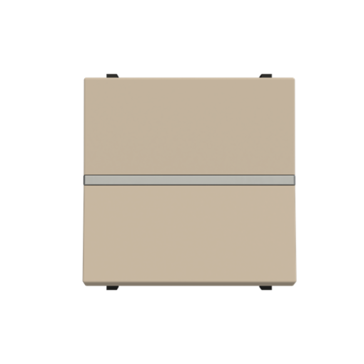 Switch 1-way Double Pole Rockerbutton 2-pole switch with LED exchangeable Champagne - Zenit