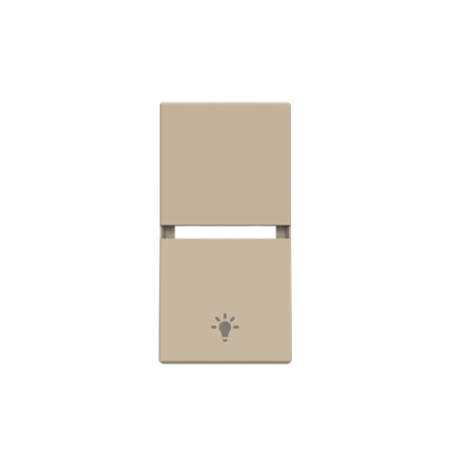 Rocker cover Symbol "light" for Switchpush button, Single rocker Champagne - Zenit