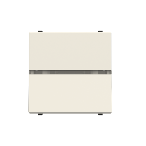 Insertcover Without imprint Push button, Single push button 1P 1NO 0NC 1CO White - Zenit