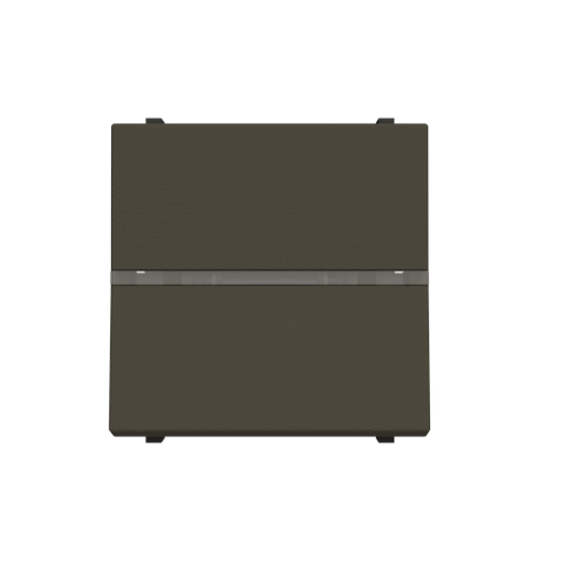 Insertcover Without imprint Push button, Single push button 1P 1NO 0NC 1CO Anthracite - Zenit