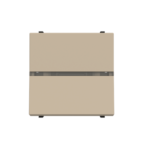 Pushbutton None Single push button Rocker 1 pole, 1NO 0NC 1CO Champagne - Zenit