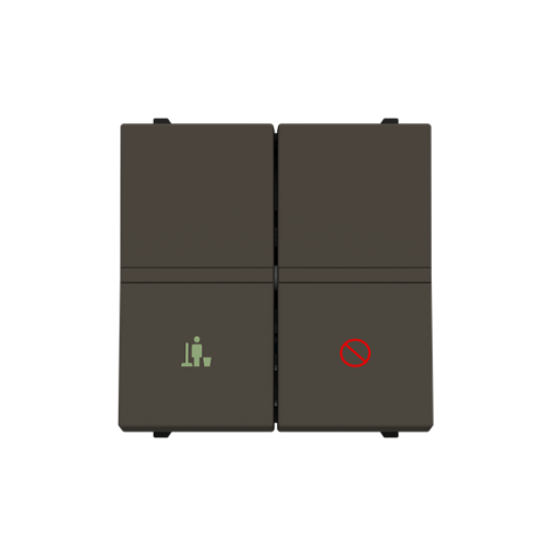 DNDMUR room with LED exchangeable 2 rocker Anthracite - Zenit