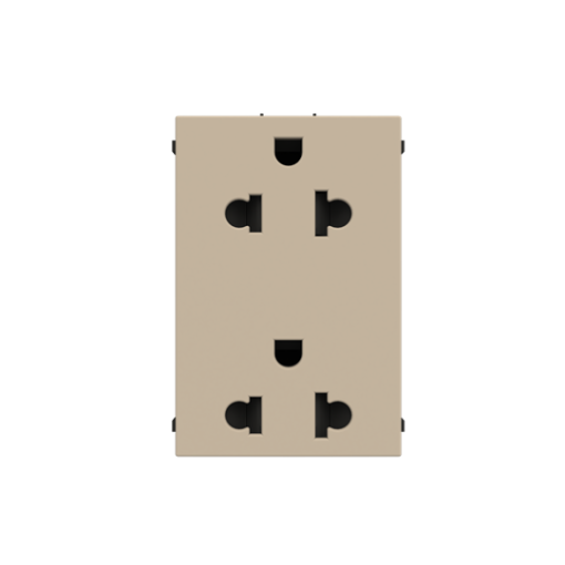 Socket outlet EUUS 2PE Champagne  - Zenit