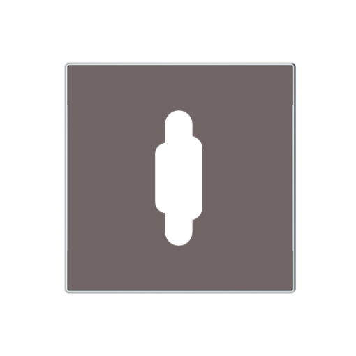 Cover plate VGA 1 gang Taupe - Sky Niessen