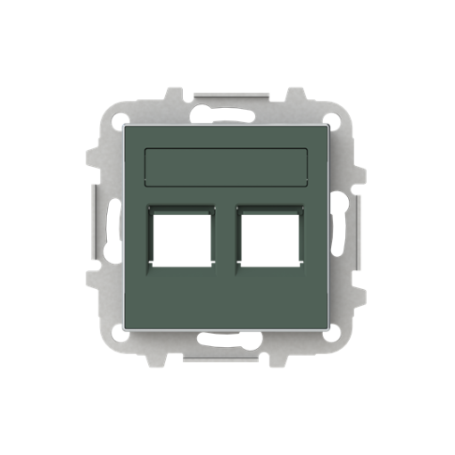 Cover plate Data connection 2 gang Green - Sky Niessen
