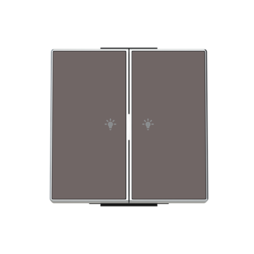 Rocker Symbol "light" for Switchpush button, Two-part button Taupe - Sky Niessen