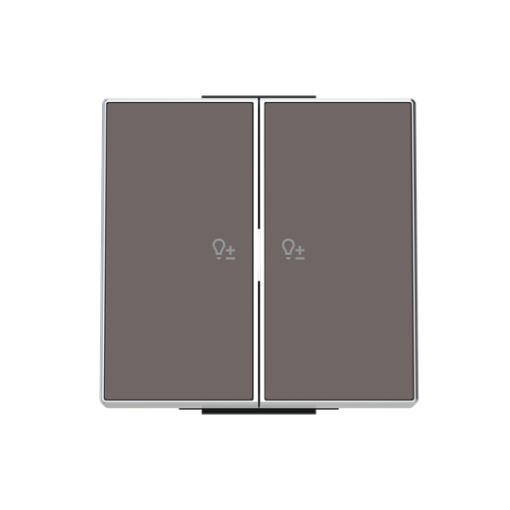 Rocker Symbol "light" for Switchdimmer, Two-part button Taupe - Sky Niessen