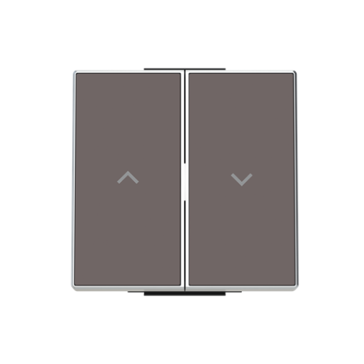 Rocker Symbol "arrows" for Venetian blind, Two-part button Taupe - Sky Niessen