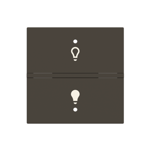 Rocker Switchpush button with Symbol "light" Anthracite - Zenit