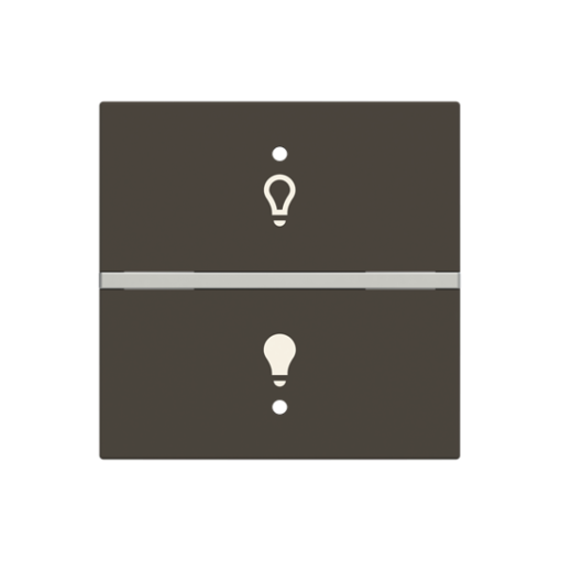 Rocker Switchpush button with Symbol "light" Anthracite - Zenit