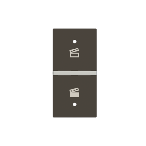 Rocker Symbol "scene" for Switchpush button Two-part rocker Anthracite - Zenit